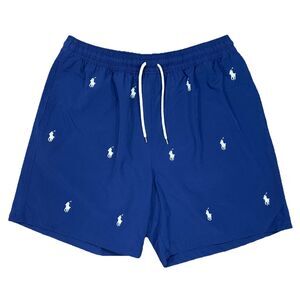 Polo Ralph Lauren Traveler Swim Trunk Mens All Over Classic Pony Navy White XXL